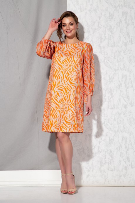 Платье Beautiful&Free 2105 оранжевый размер 46-52 #1