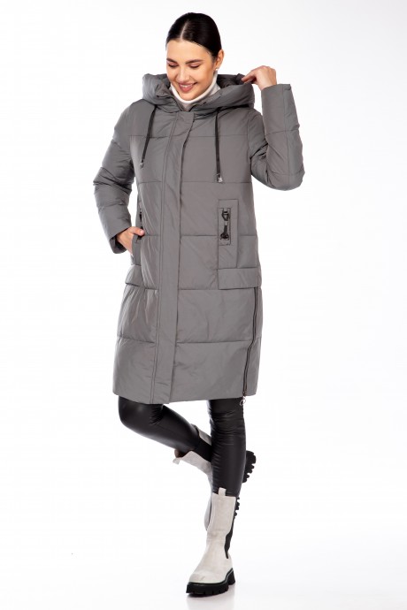 Пальто Beautiful&Free 4104 серый размер 50-60 #4
