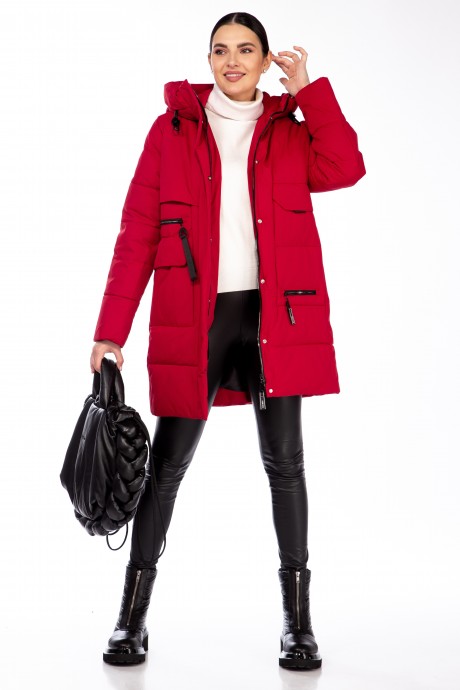 Пальто Beautiful&Free 4090 красный размер 48-58 #2