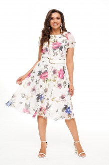 Платье Beautiful&Free 6031 розовые цветы #1