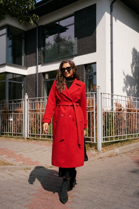 Пальто Beautiful&Free 7028 красный размер 48-58 #1