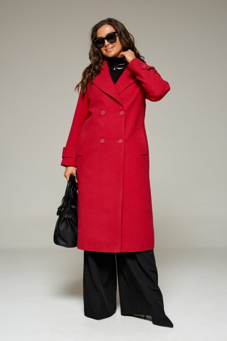 Пальто Beautiful&Free 7028 красный размер 48-58 #8