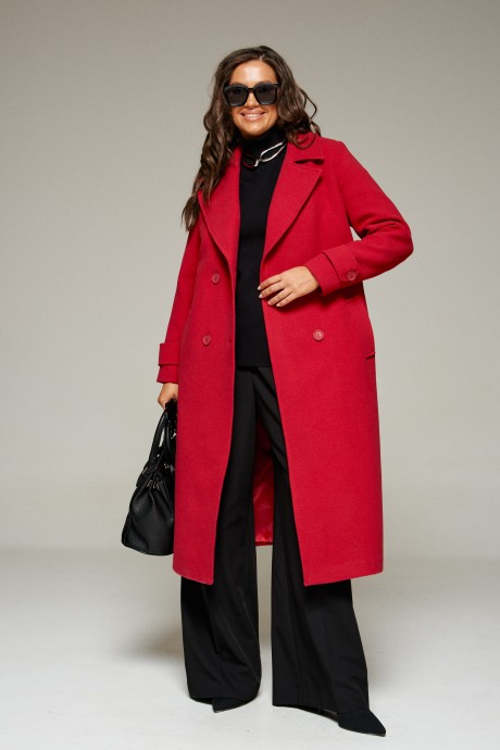 Пальто Beautiful&Free 7028 красный размер 48-58 #9