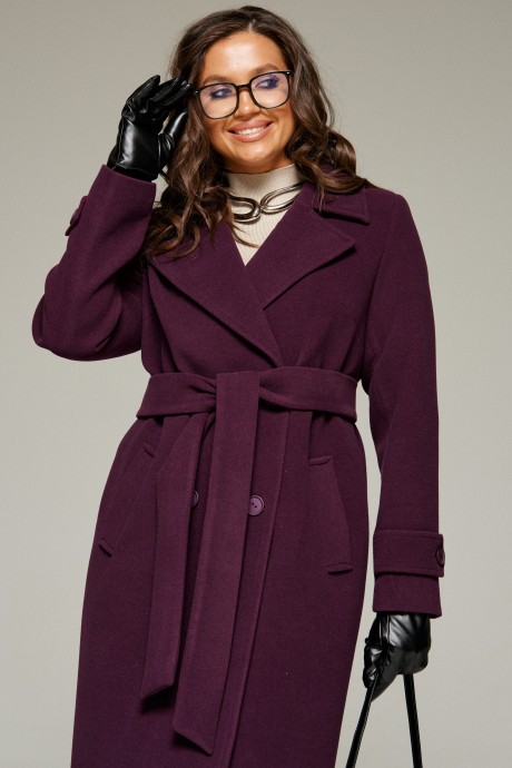 Пальто Beautiful&Free 7028 сливовый размер 48-58 #5