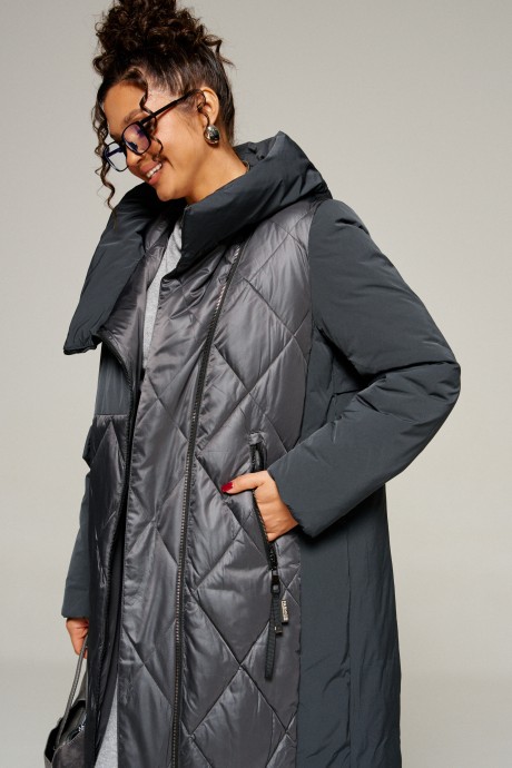 Пальто Beautiful&Free 8023 графит размер 46-56 #6