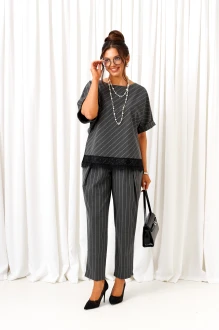 Брючный костюм Beautiful&Free 6442 двойка темно-серый