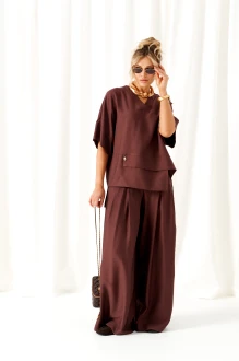 Брючный костюм Beautiful&Free 6470 двойка шоколад