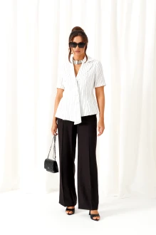 Брючный костюм Beautiful&Free 6445 двойка бело-черный