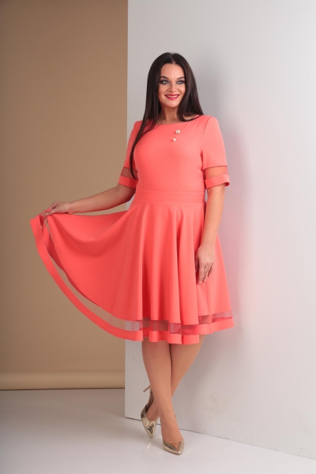 Вечернее платье Rishelie 563 персиковый размер 46-50 #1