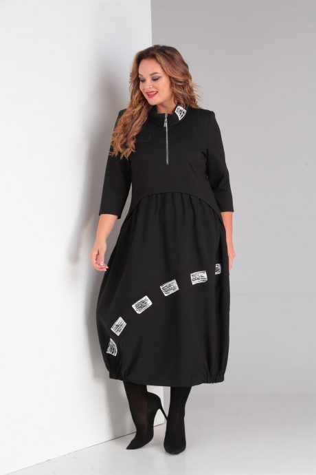 Платье Rishelie 721 чёрный размер 46-54 #1