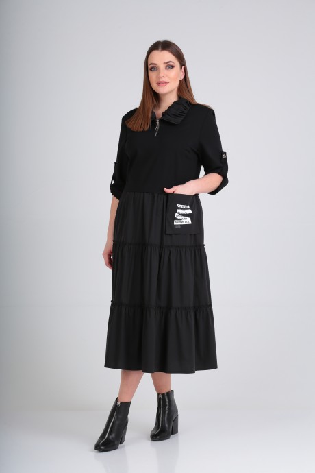 Платье Rishelie 829 чёрный размер 52-56 #1