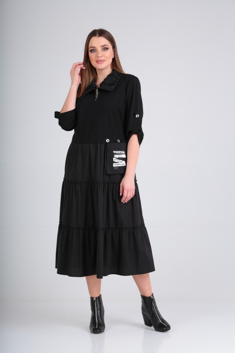 Платье Rishelie 829 чёрный размер 52-56 #4