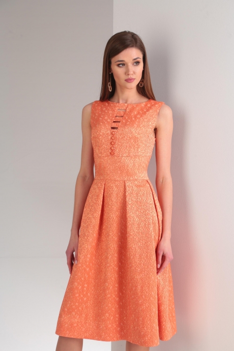 Вечернее платье VIOLA STYLE 0807 оранжевый размер 42-46 #3
