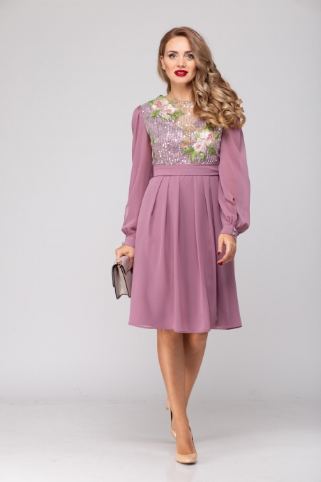Вечернее платье VIOLA STYLE 0898 розовый размер 46-50 #1