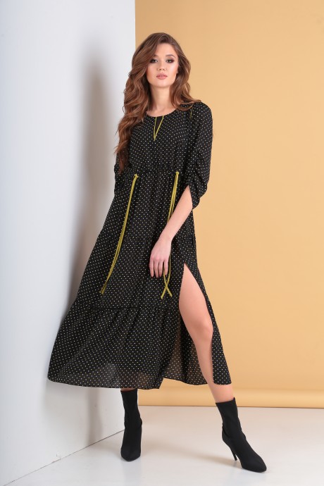 Платье VIOLA STYLE 0911 чёрный размер 46-50 #1