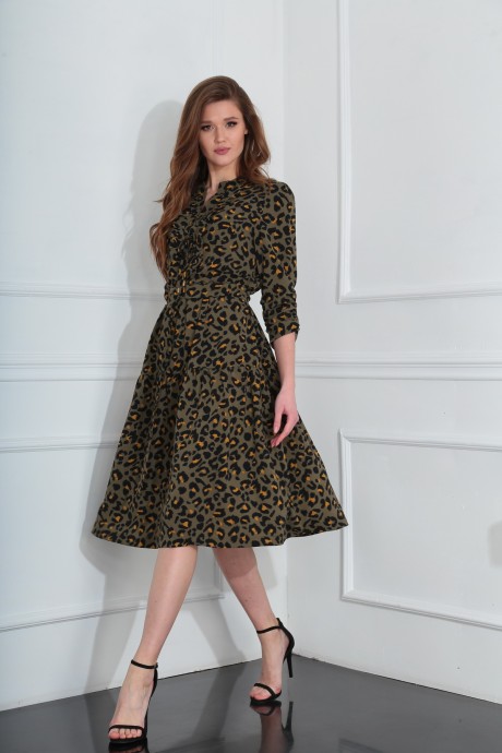 Платье VIOLA STYLE 0916 леопардовый принт размер 44-50 #1