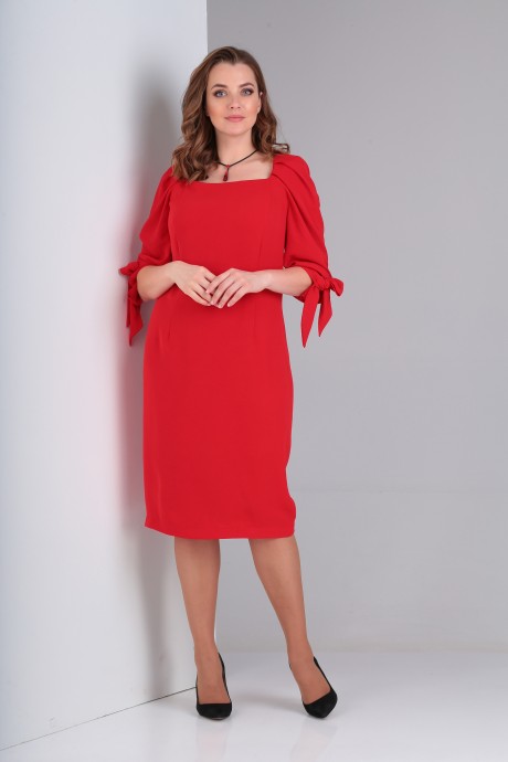 Платье VIOLA STYLE 0929 красный размер 52-56 #2