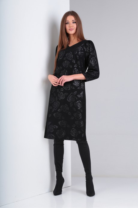 Платье VIOLA STYLE 0942 чёрный размер 50-54 #1