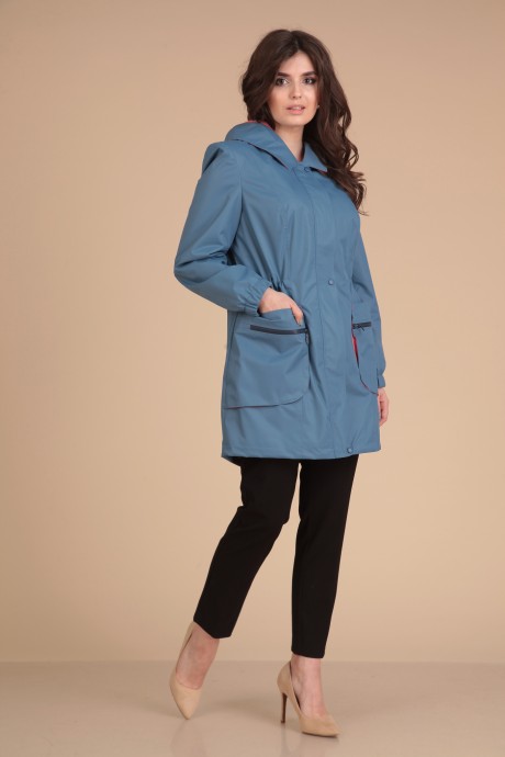 Пальто VIOLA STYLE 6019 голубой размер 46-50 #2
