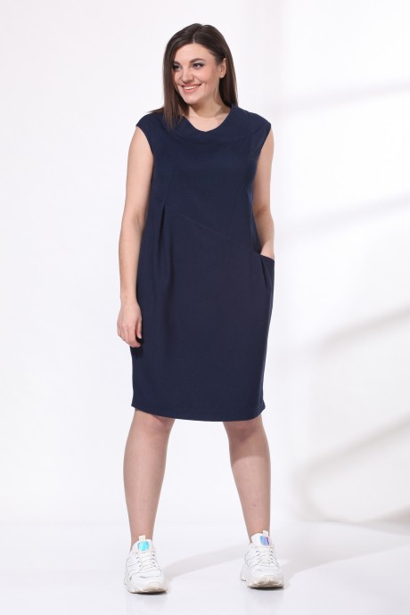 Платье VIOLA STYLE 0961 тёмно-синий размер 50-54 #2