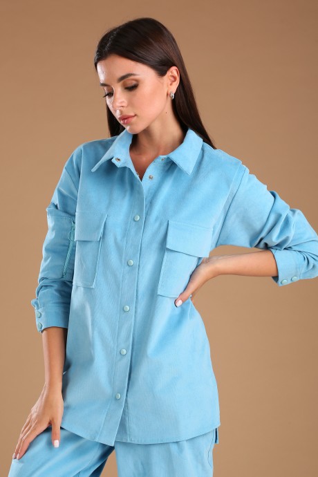 Рубашка VIOLA STYLE 1125 голубой размер 42-52 #2