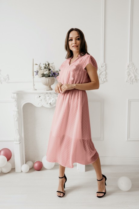 Платье Temper 407 розовый размер 42-46 #1