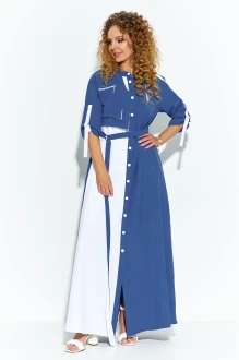 Платье Euromoda 691 синий, белый