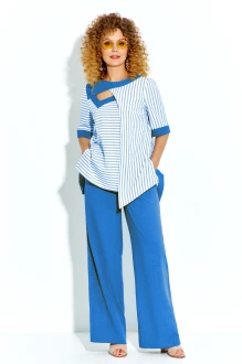 Брючный костюм Euromoda 598 двойка голубой