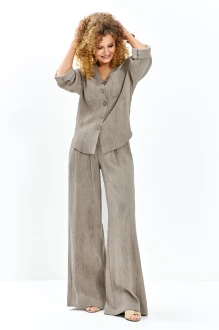 Брючный костюм Euromoda 714 двойка бежевый меланж