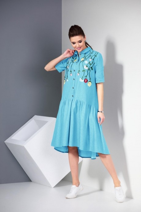 Платье SOVA 11006 голубой размер 50-54 #1