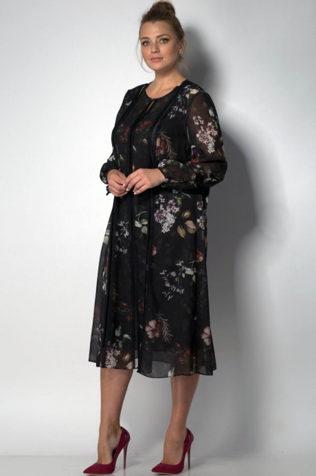 Платье SOVA 11014 дизайн черный размер 54-58 #2