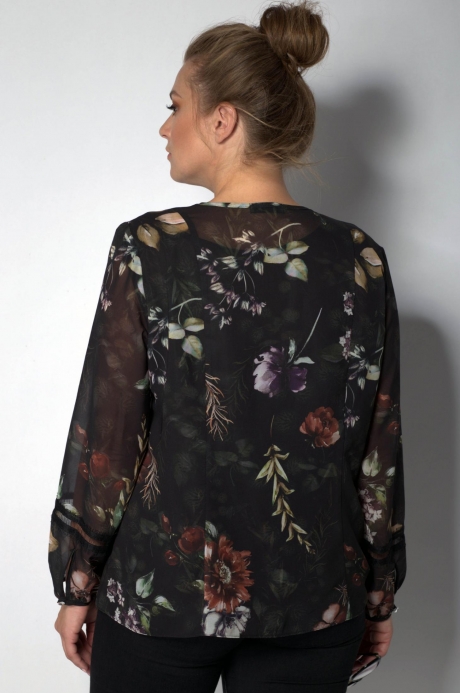 Блузка, туника, рубашка SOVA 11051 черный размер 54-58 #4