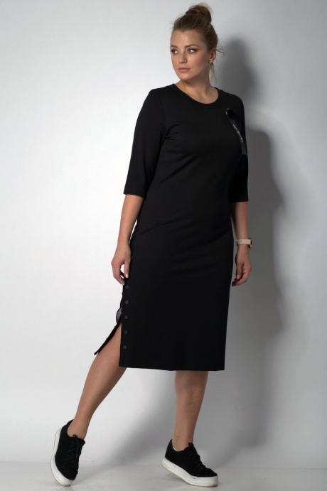 Платье SOVA 13058 черный размер 48-58 #2