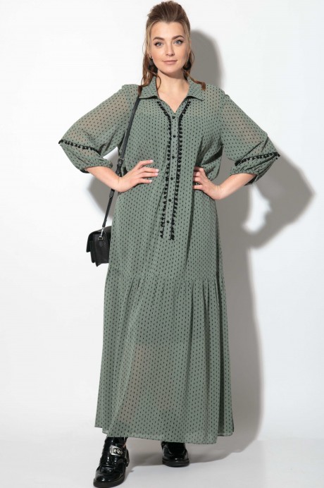 Платье SOVA 11097 зелень размер 54-58 #5