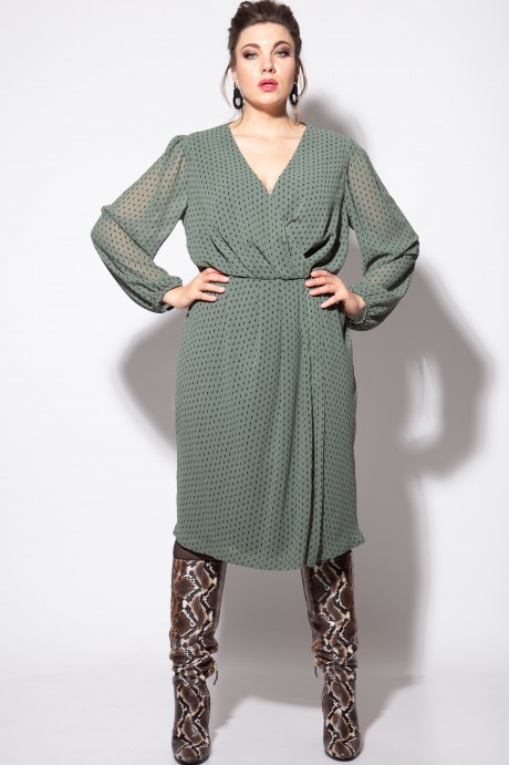 Вечернее платье SOVA 11079 зеленый размер 54-58 #4