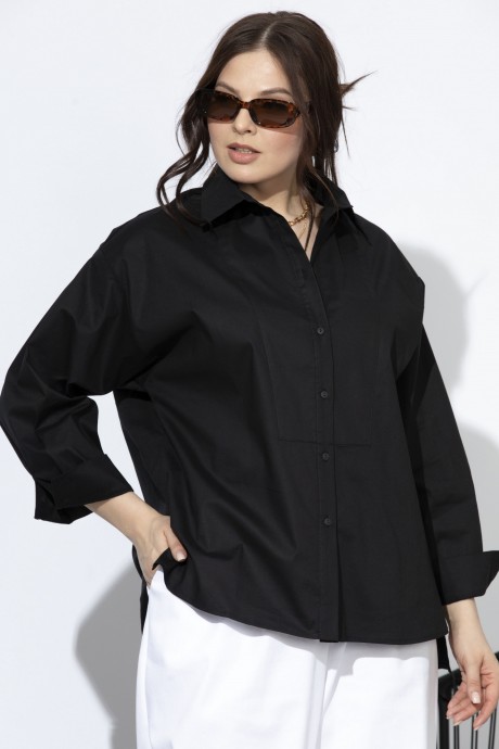 Рубашка SOVA 11101 черный размер 50-62 #1