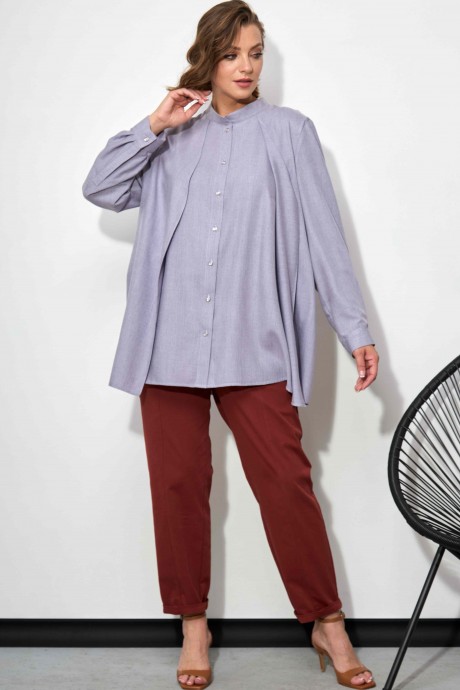 Рубашка SOVA 11186 фиолетовый размер 54-58 #6