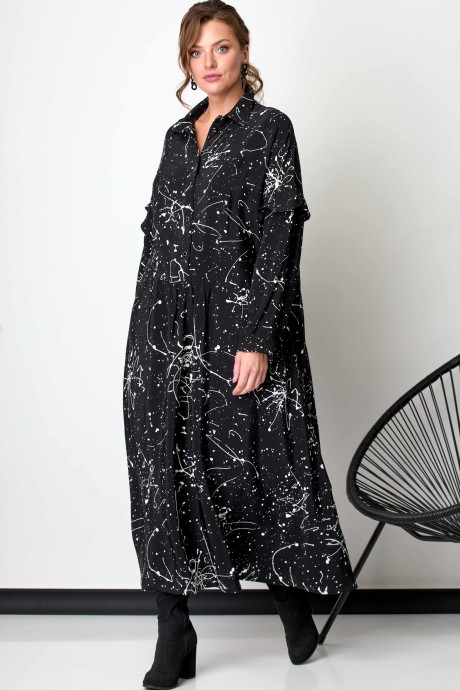 Платье SOVA 11148 черный размер 52-58 #1
