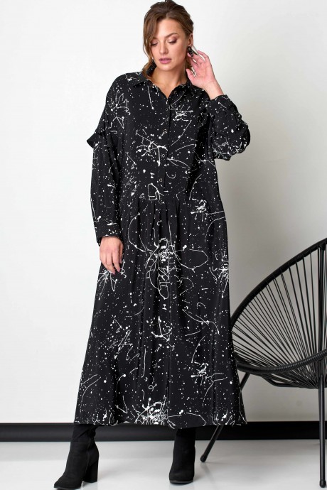 Платье SOVA 11148 черный размер 52-58 #2