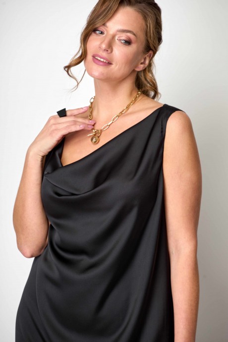 Вечернее платье SOVA 11046 черный размер 56-60 #6