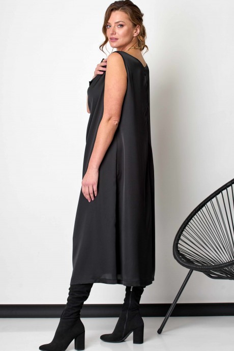 Вечернее платье SOVA 11046 черный размер 56-60 #8
