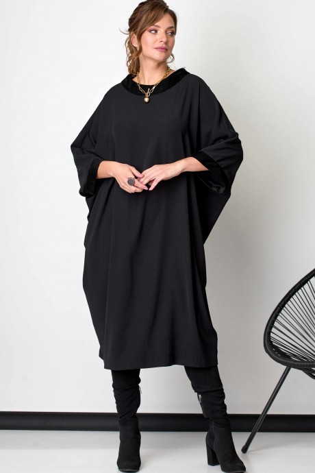 Платье SOVA 11191 черный размер 52-62 #4