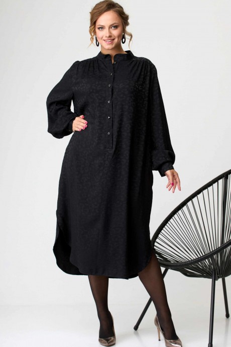 Платье SOVA 11149 черный размер 54-58 #1