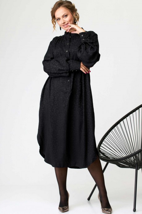 Платье SOVA 11149 черный размер 54-58 #2