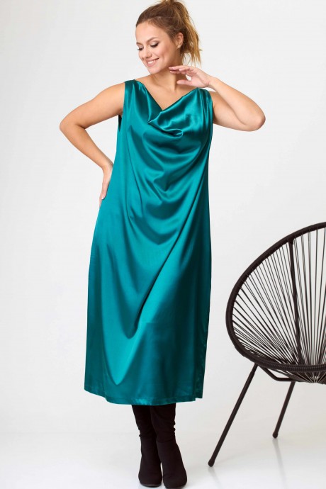 Вечернее платье SOVA 11046 бирюза размер 56-60 #1