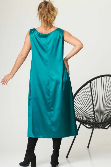 Вечернее платье SOVA 11046 бирюза размер 56-60 #7