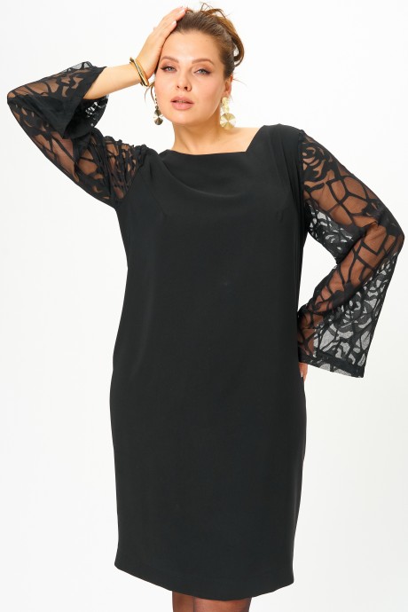 Вечернее платье SOVA 11307 черный размер 50-60 #3