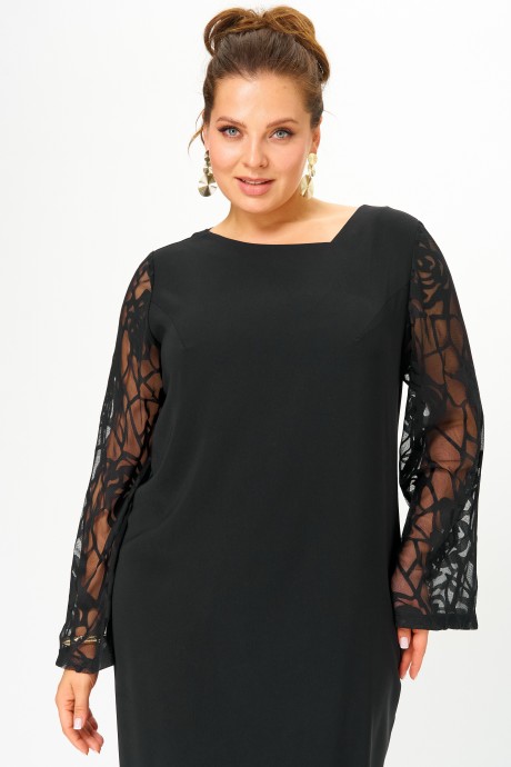 Вечернее платье SOVA 11307 черный размер 50-60 #5