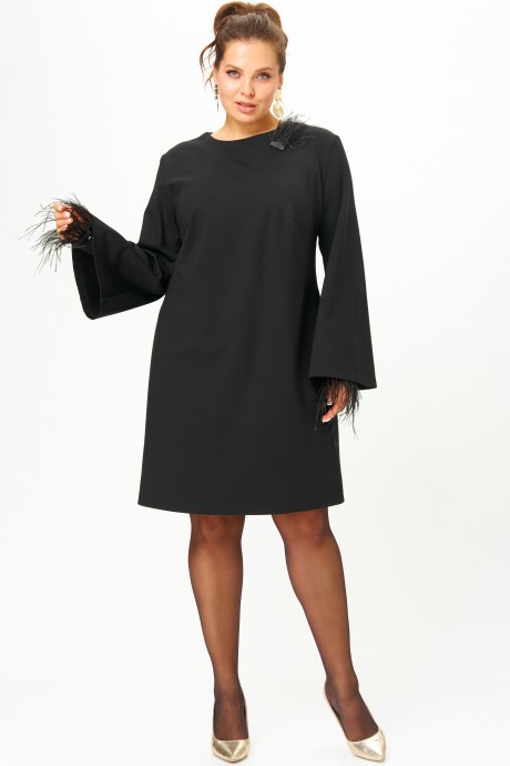 Вечернее платье SOVA 11309 черный размер 54-58 #2