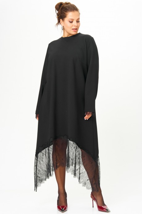 Вечернее платье SOVA 11310 черный размер 52-62 #2